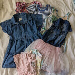 7 dress bundle - assortment of knit and woven short sleeve and tank dresses